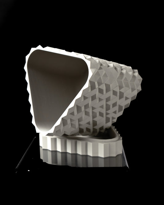Planter-07: Cobble Indoor Planter With Integrated Drainage and Matching Saucer
